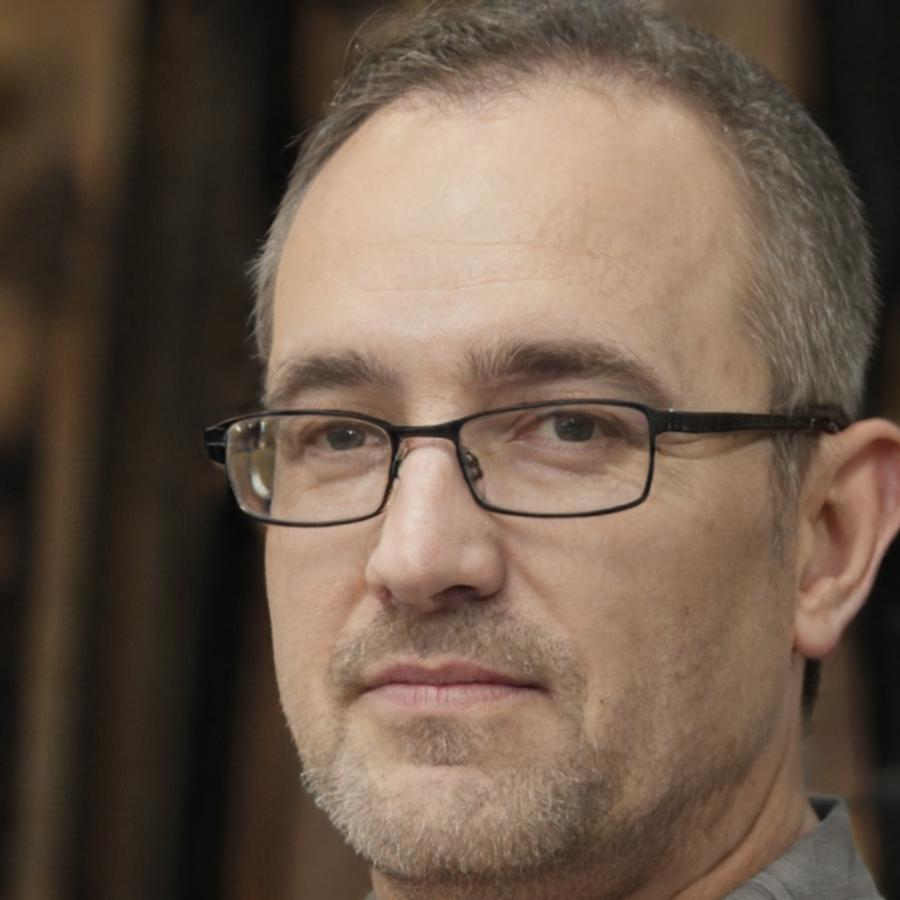 Ritratto professionale di Marco Benedetti, esperto makeup artist